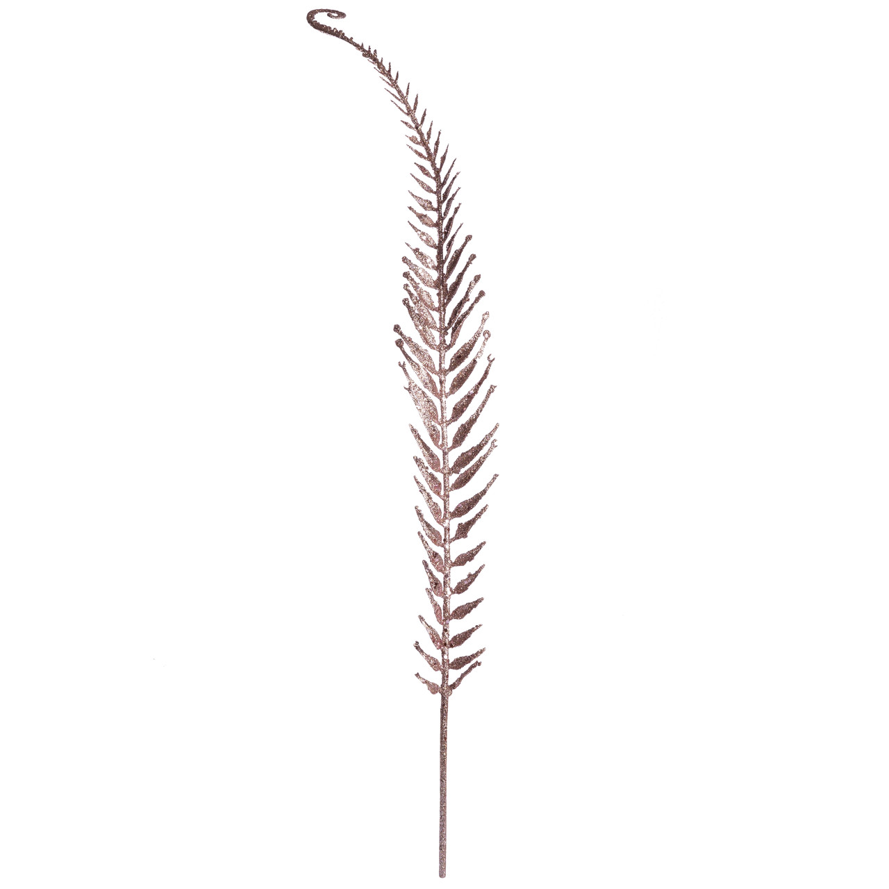 Гілка декоративна Yes Fun Перо Папороті 100см рожеве золото гліттер (974589), фото 1