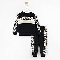 Костюм для дівчаток леопардовий на кожен день Leo black