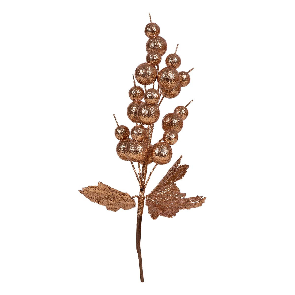 Гілка декоративна Yes! Fun з золотими ягодами, 24 см, гліттер (973924), фото 1