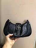 Жіноча сумка 10347 багет чорна, фото 8