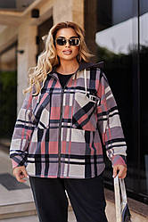 Сорочка жіноча в клітку на флісі