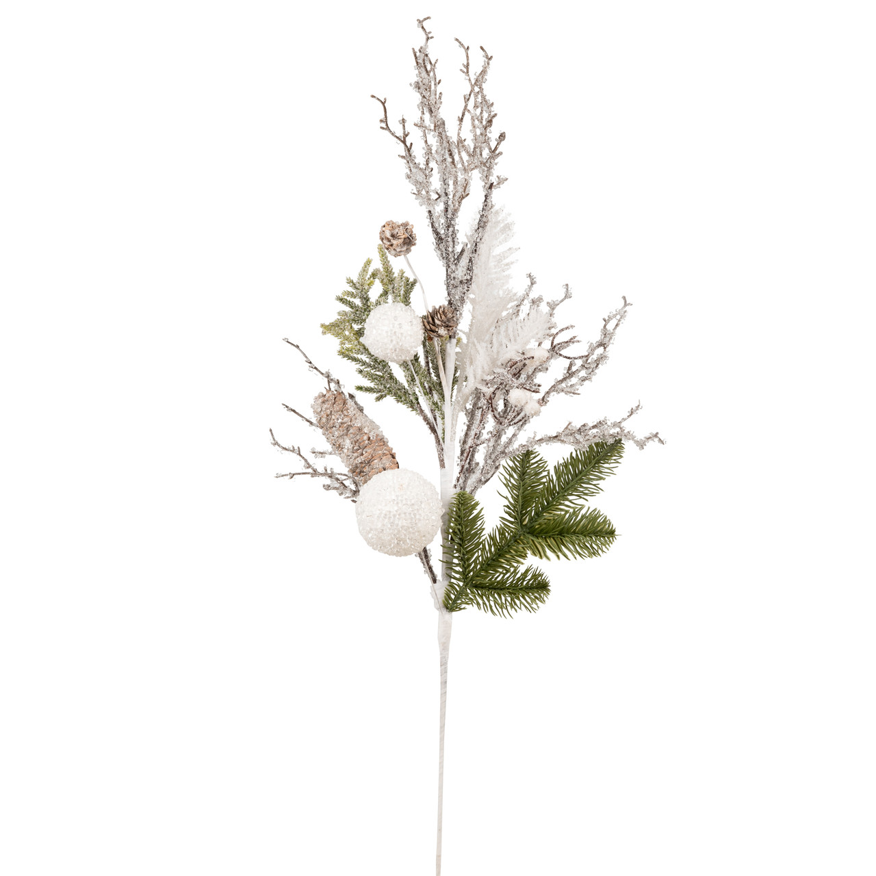 Гілка декоративна з білою кулею 83 см YES! Fun (974758), фото 1