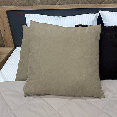 Подушка (45x45х11 см.) декоративна Decorator Sparta, колір темно-бежевий (84-061)