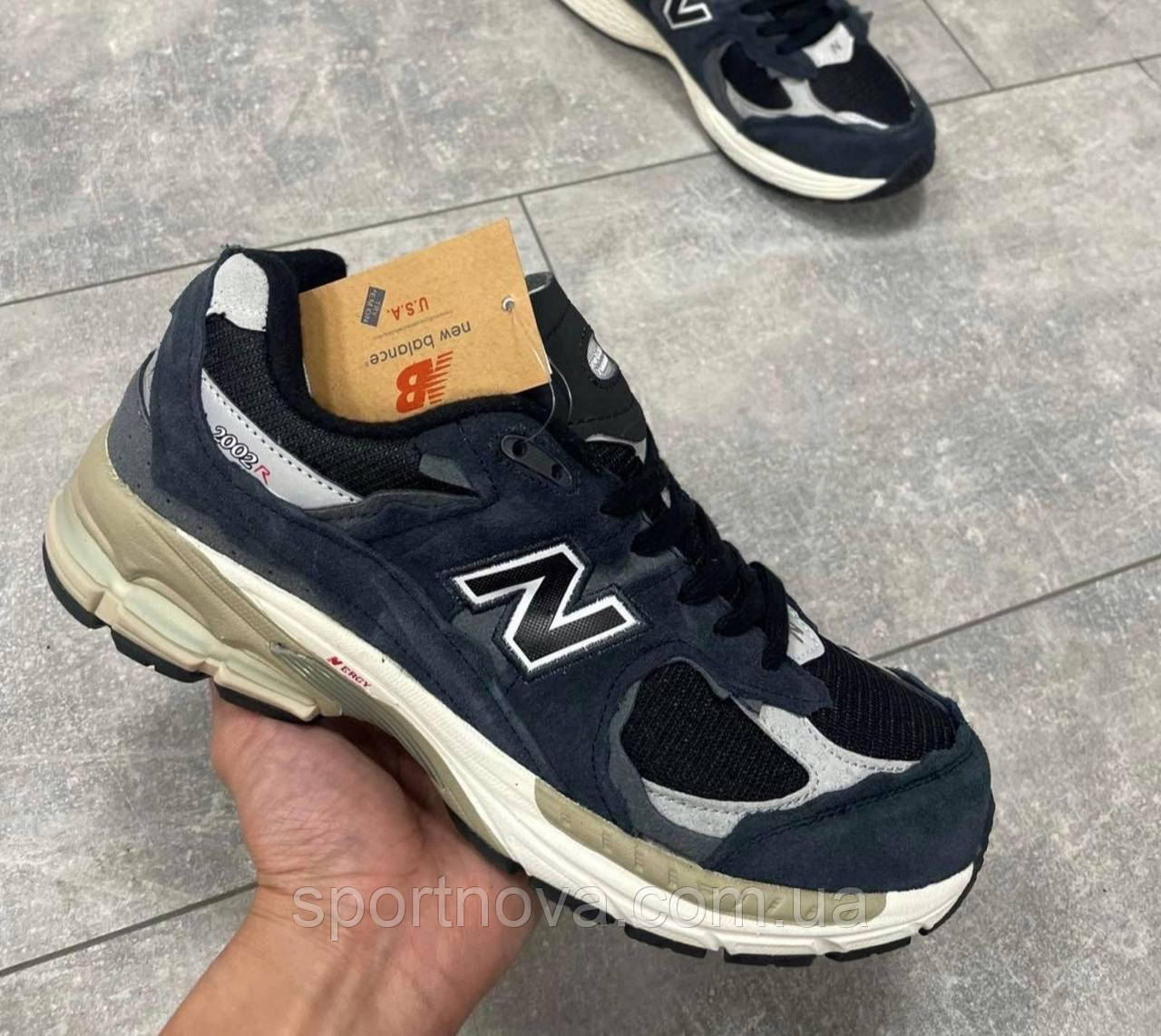Чоловічі кросівки демісезонні New Balance 2002R замші сині нар. 41-46, фото 1