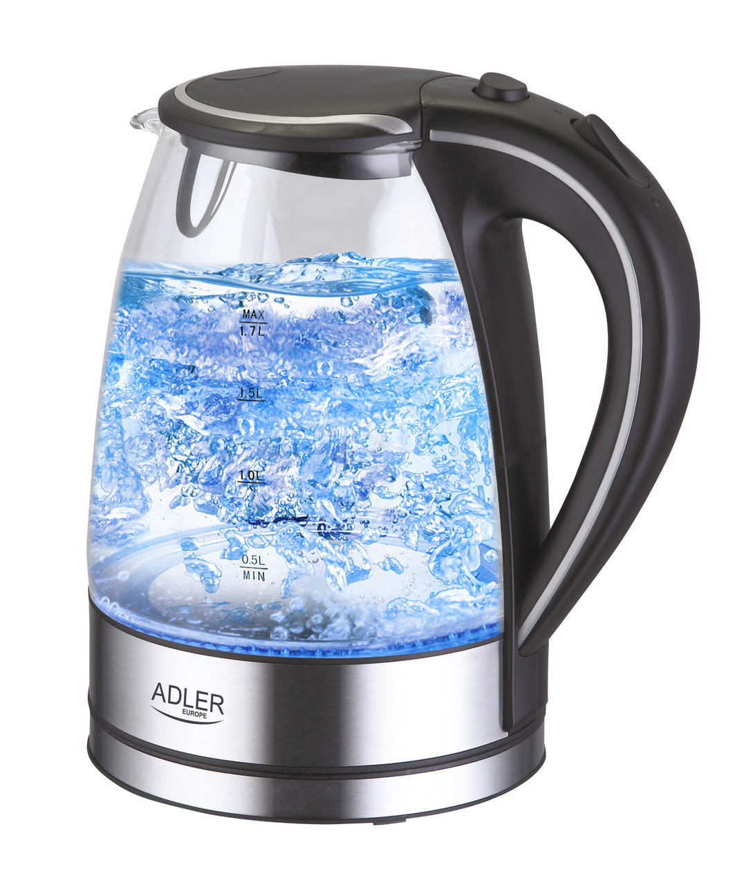 Чайник Adler AD 1225 1,7L скло з підсвічуванням