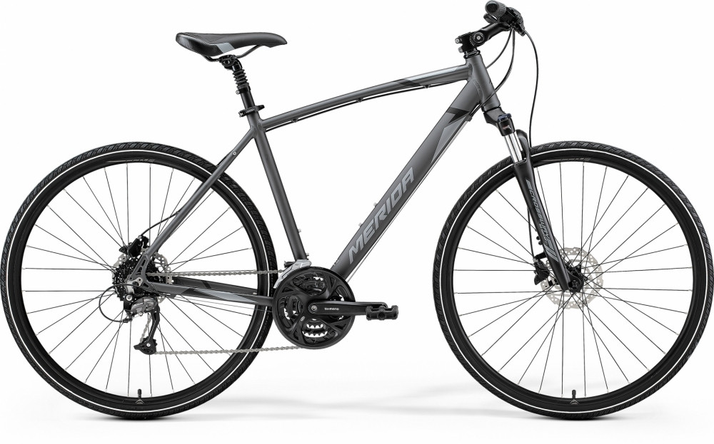 Велосипед гібридний 28" Merida CROSSWAY 40 (2021) silk anthracite(grey/black), фото 1