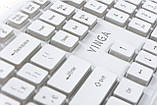 Клавіатура дротова мембранна Vinga KB410 White USB, фото 9