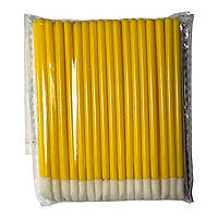 Макробраші аплікатори 50 шт жовті