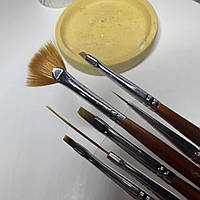 Набір пензликів для нігтів 6 шт