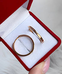 Срібні сережки-конго у формі кілець з позолотою "Майя"