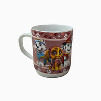 Набір дитячого посуду Щенячий патруль рожевий 3 предмети склокераміка від 2х років, фото 3