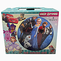 Набір дитячого посуду Холодне серце 5 предметів склокераміка від 2х років, фото 3