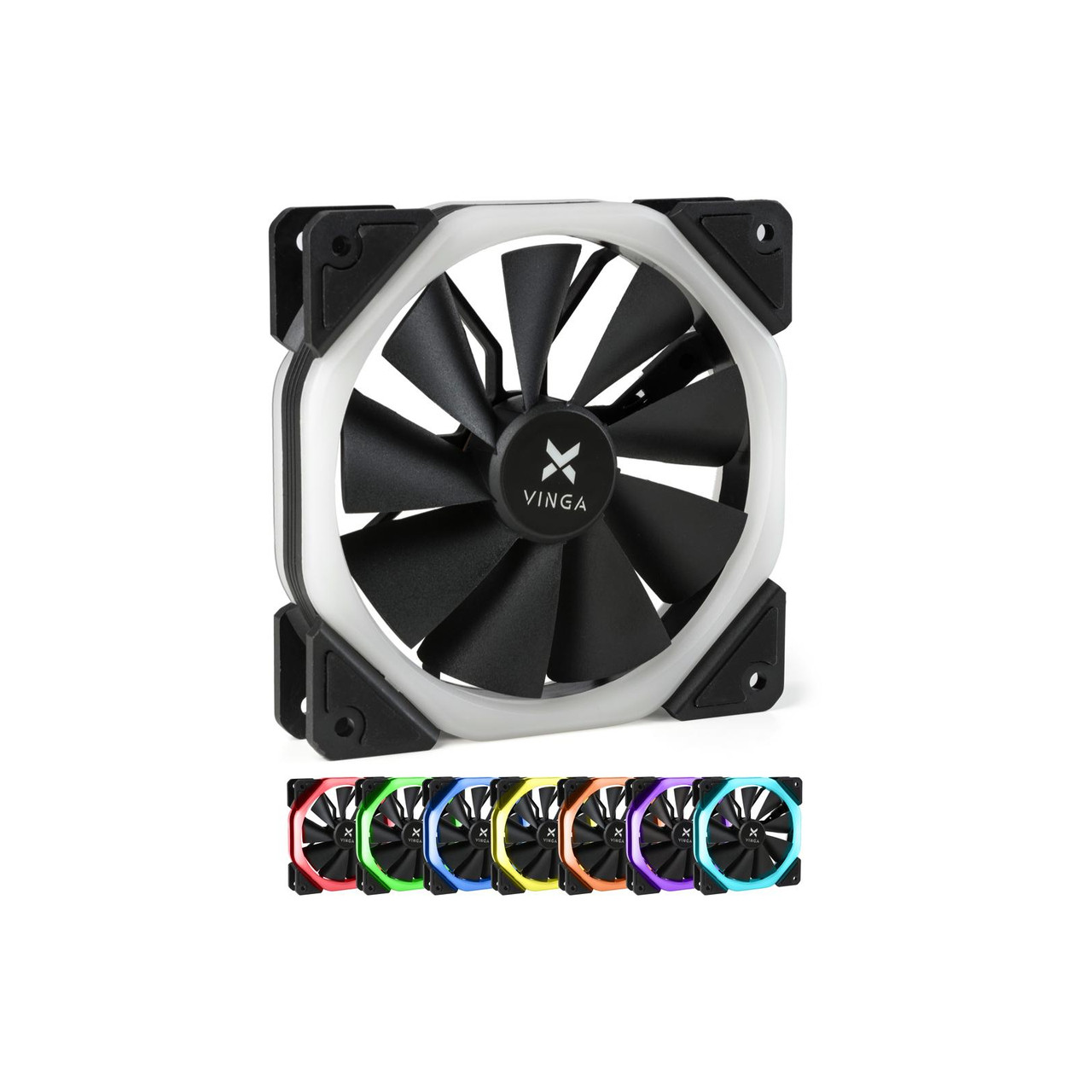 Комплект кулерів для корпусу Vinga RGB fan-04 (5шт) з модулем управління підсвіткою Vinga RGB control-01