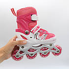 Купити Дитячі ролики з підсвічуванням SUPERPOWER, розмір 29-33, Рожеві ...