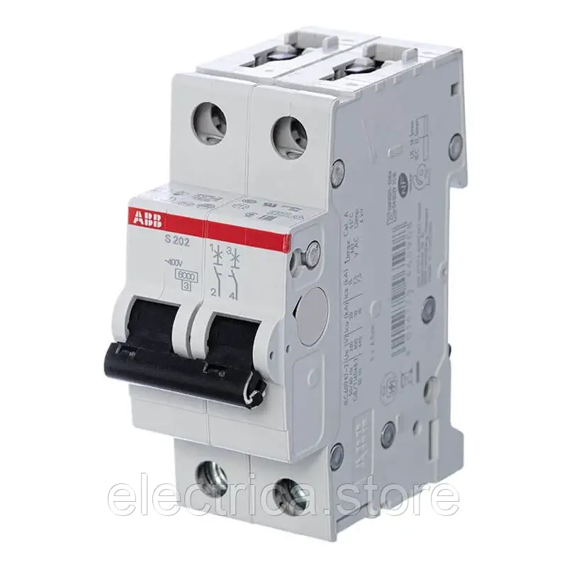 S202-B16 Автоматичний вимикач ABB 2 полюса 16А кат.B 2CDS252001R0165, фото 1