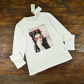 Білий реглан лонгслів на дівчинку OVS Італія Розмір164  см