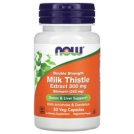 Milk Thistle Double Strength 300 мг Now Foods 50 капсул