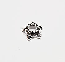 Капелюшок для намистин Finding Обіймач з шипами підходить для намистин від 6 мм Античне срібло 6 мм