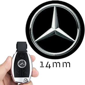 Наклейка на ключ Mercedes 14 мм (мерседес)