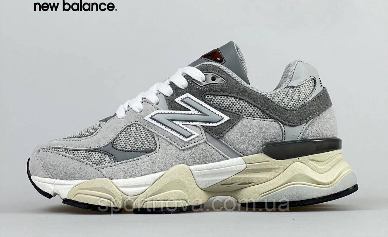 Жіночі кросівки демісезон New Balance 9060 замш сірі р 36-41