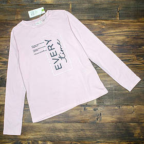 Рожевий бавовняний реглан лонгслів на дівчинку  OVS на Розмір 170