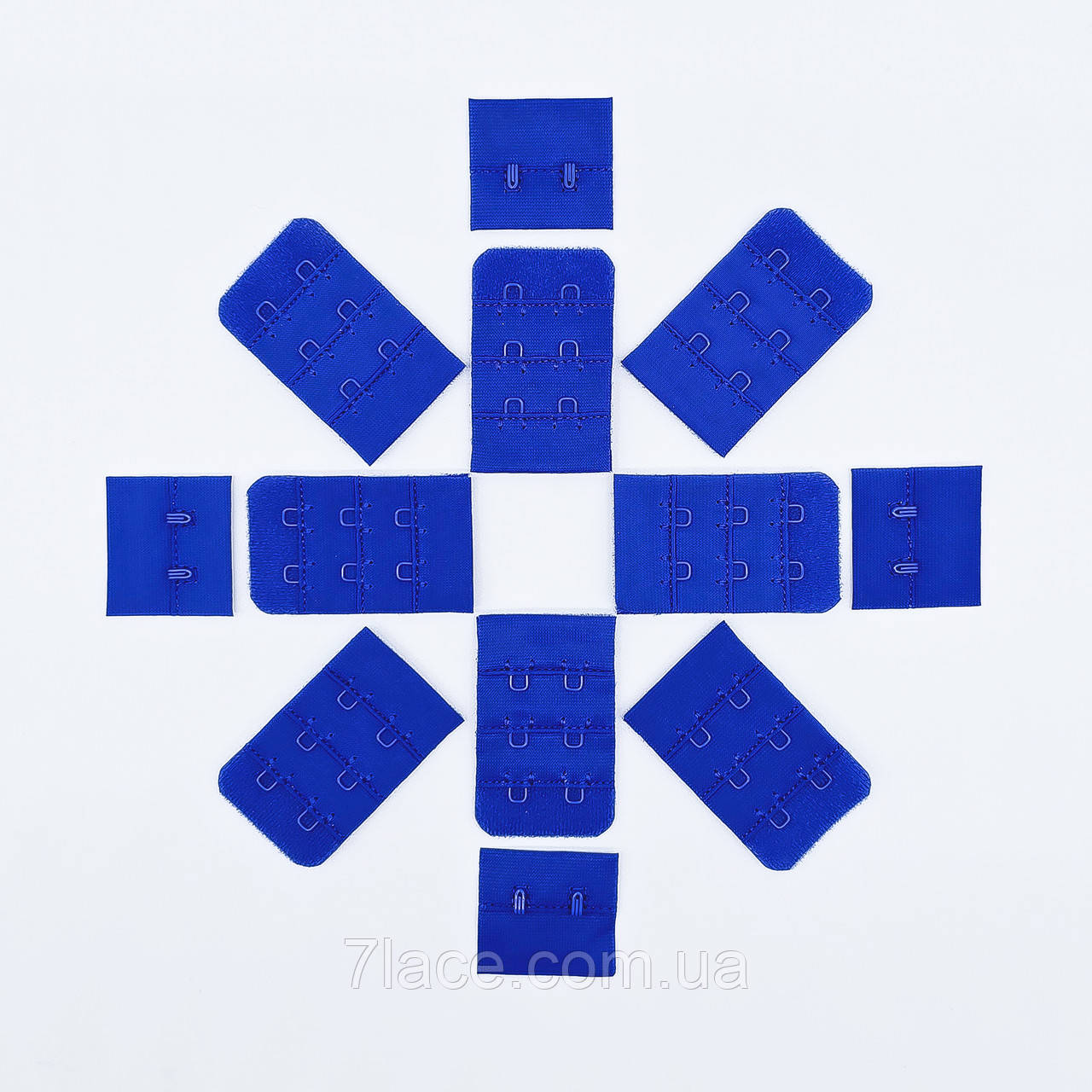 Застібка для бюстгальтера / 2 гачки / колір електрик / замовлення від 1 пари, фото 1