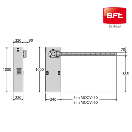 Шлагбаум BFT MOOVI 60, фото 2