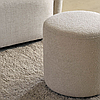 Пуф круглий мінімалізм букле MeBelle MIND-S 40х40 см в передпокій, вітальню, спальню, молочний бежевий колір, фото 7