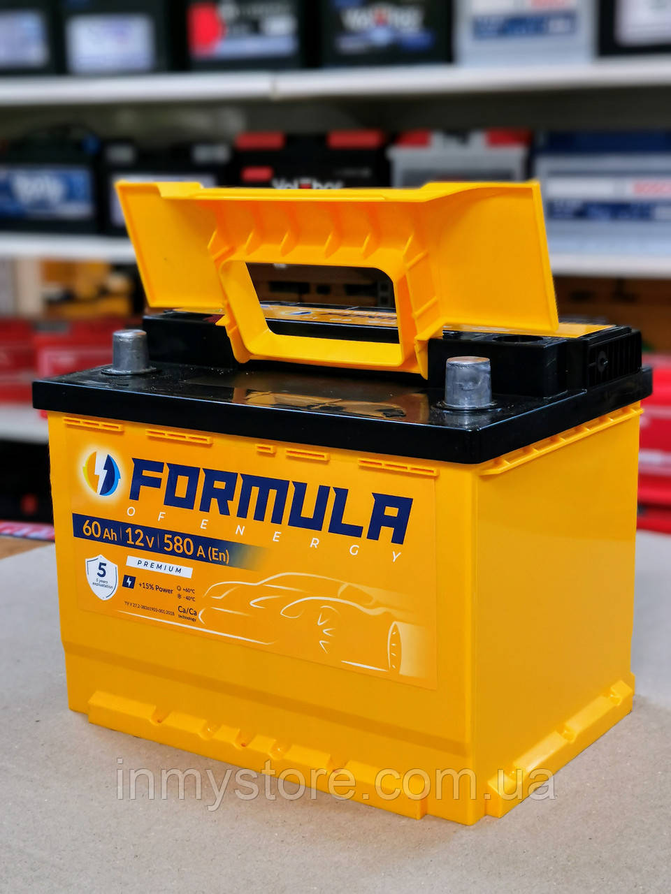 Акумулятор автомобільний 6CT-60 FORMULA Premium 60Ah-12V (242х175х190), (+ праворуч), EN580, фото 1