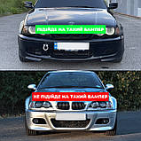 BMW E46 губа CSL стилю на М тех 2 бампер ABS пластик БМВ Е46 накладка на передній М бампер, фото 2