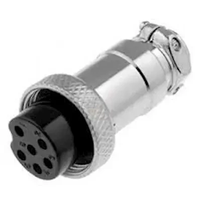 Роз'єм MIC 326 mini "гніздо", під кабель, 6pin, діам.-12 мм