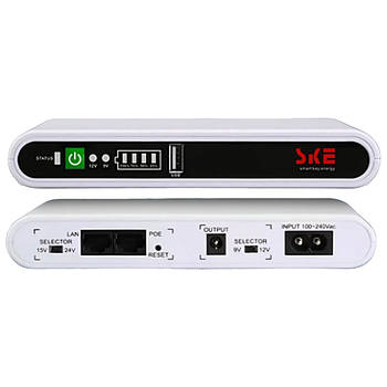Портативне джерело безперебійного живлення для роутера на 8800 mAh SKE POE-532E UPS 17 Вт для роутера WiFi