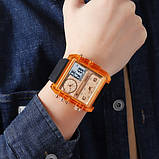 Чоловічий годинник з комбінованою індикацією Skmei 2020AR Amber-Transparent, фото 4
