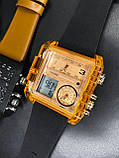 Чоловічий годинник з комбінованою індикацією Skmei 2020AR Amber-Transparent, фото 5