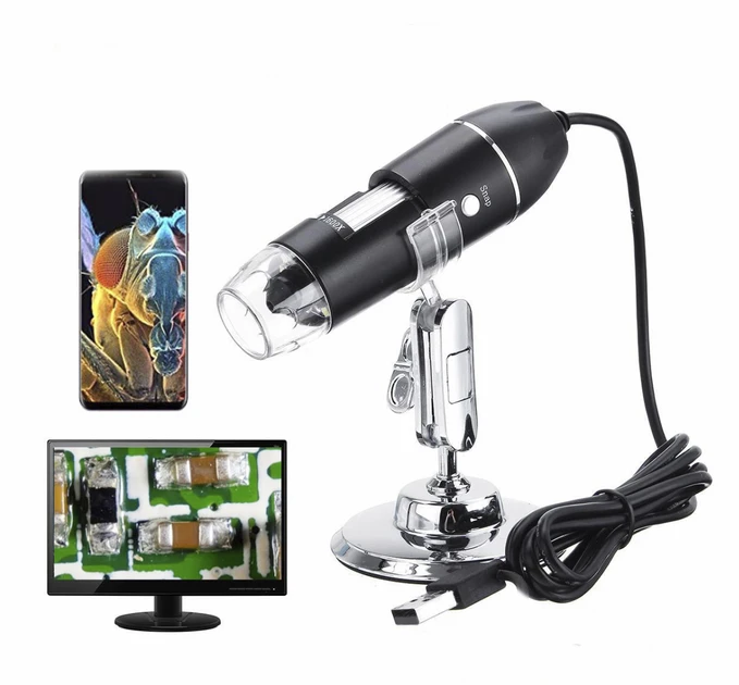 USB Мікроскоп Kerui 1600X HD підставка, 8 світлодіодів, для Android, PC