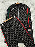 Чоловічий спортивний костюм Gucci CK8173 чорний, фото 4