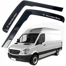 Дефлектори вікон, вітровики на Mercedes Sprinter II 2006-Г-подібний (скотч) AV-Tuning