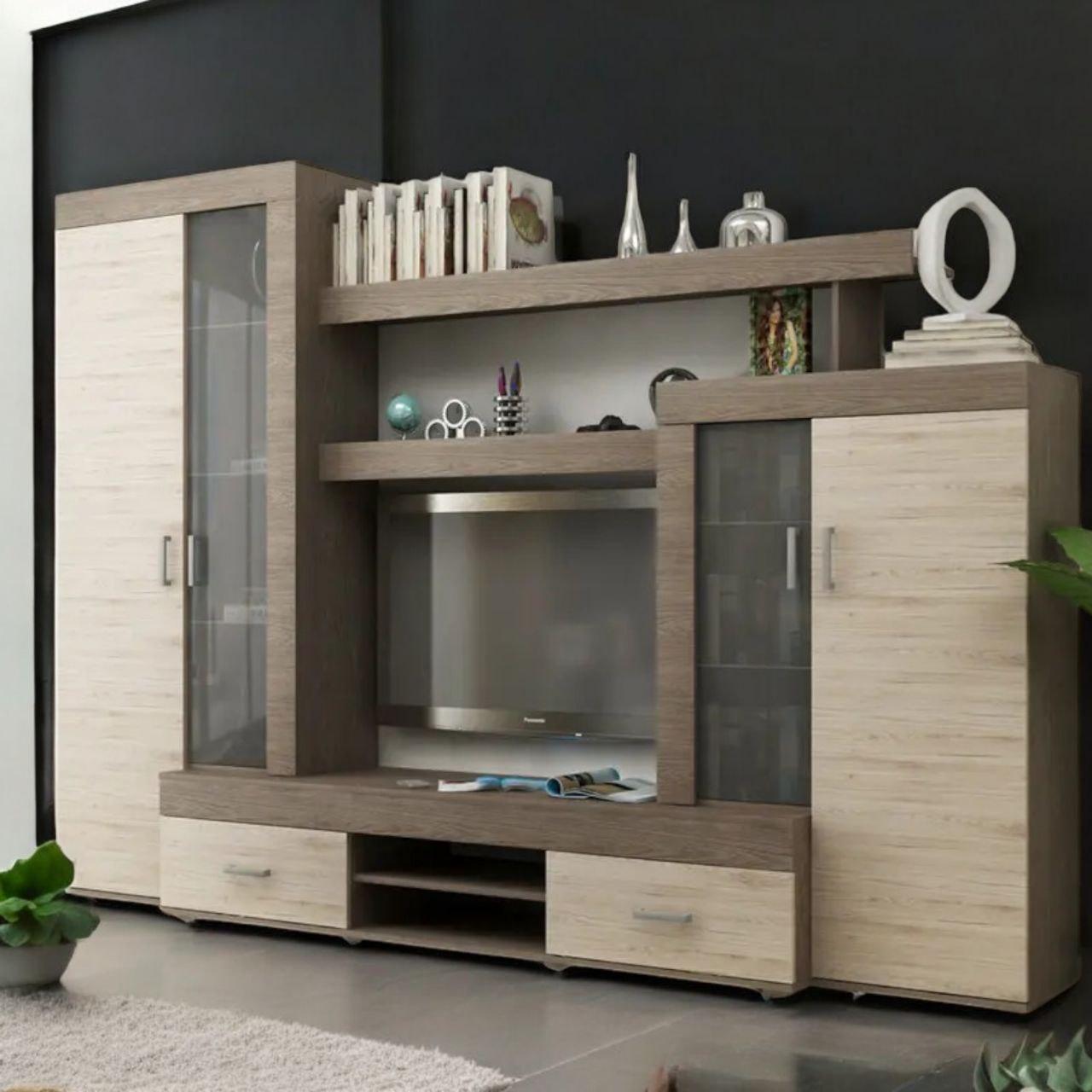 Сучасні модульні стінки для вітальні під телевізор з шафою вітальня стінка в кімнату спальню Женева