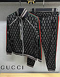 Чоловічий спортивний костюм Gucci CK8173 чорний, фото 2