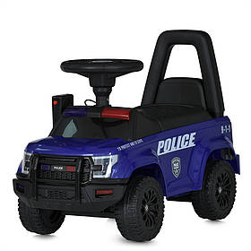 Електромобіль каталка-толокар Ford Police (мотор 20W, акум 6V4AH, музика, світло) Bambi M 5844B-4 Синій