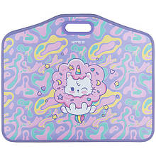 Портфель Kite пласт. на липучках 1відд. А-3 K24-208-1 Rainbow Catcorn