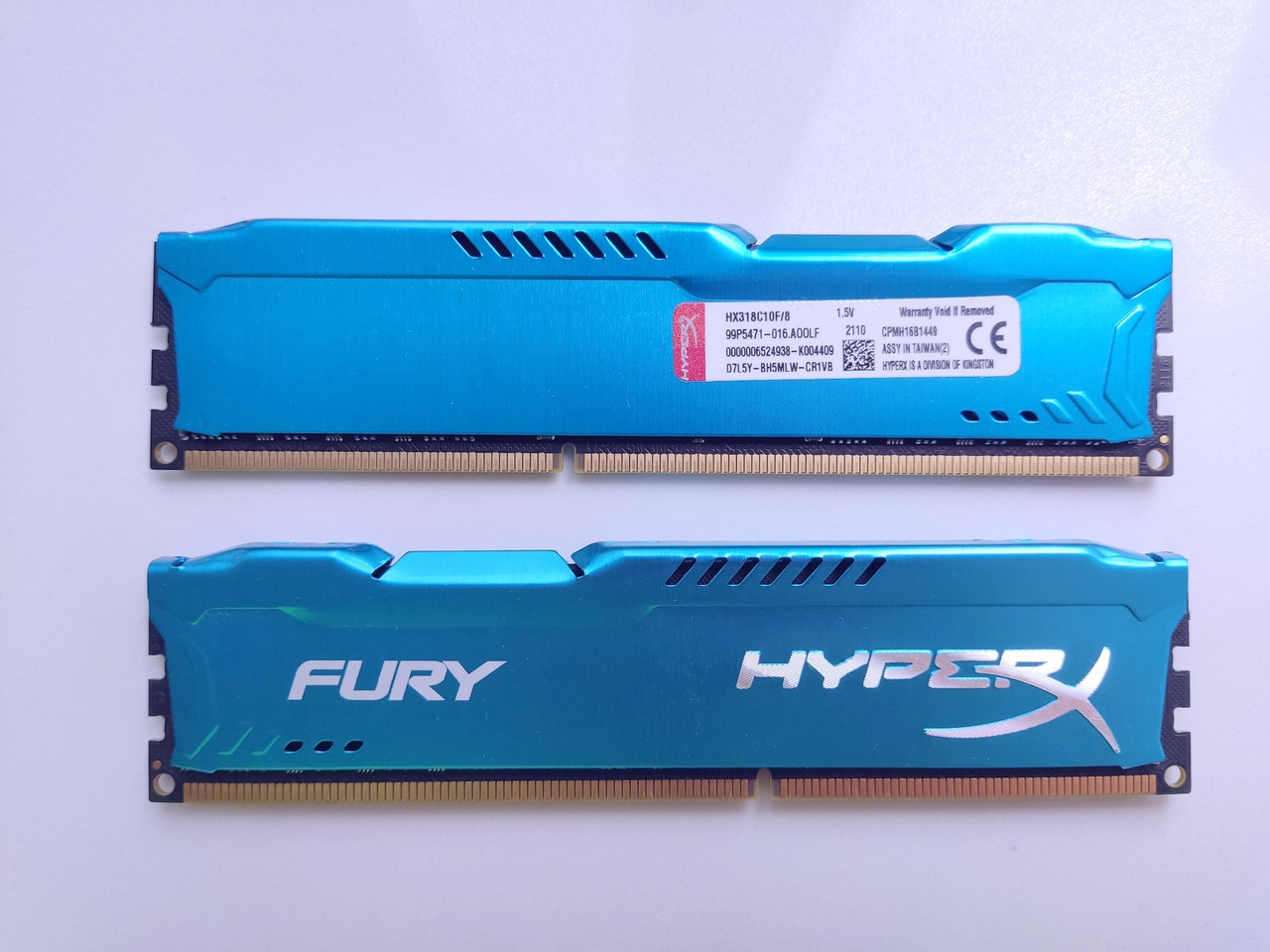 Комплект модулів оперативної пам'яті DDR3 PC3-14900 16ГБ (2х8GB) Kingston Fury 1866MHz OEM (HX318C10F/8)