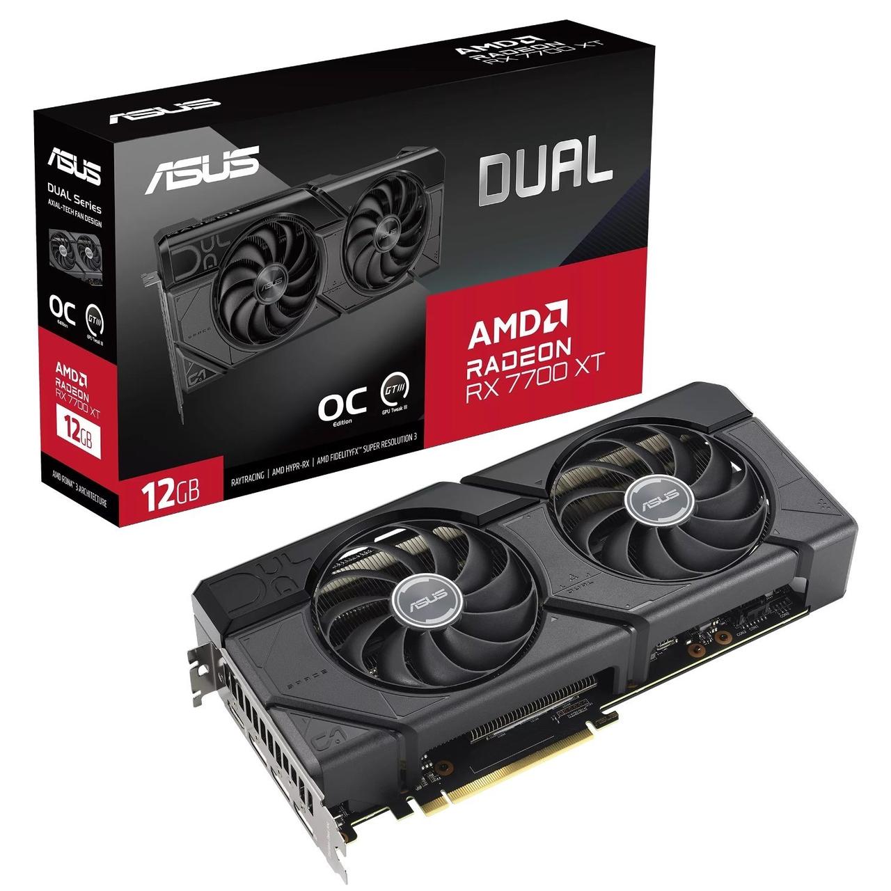 Відеокарта AMD Radeon RX 7700 XT 12GB Asus Dual OC (DUAL-RX7700XT-O12G)