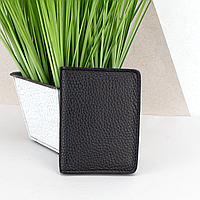 Обкладинка на ID паспорт, права шкіряна на кнопці Handycover 0037 чорний флотар