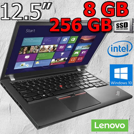 Сенсорний ноутбук Lenovo ThinkPad X250 Intel® Core™ i5-5300U 12.5'' 8GB DDR3 256GB SSD Дві батареї!, фото 1