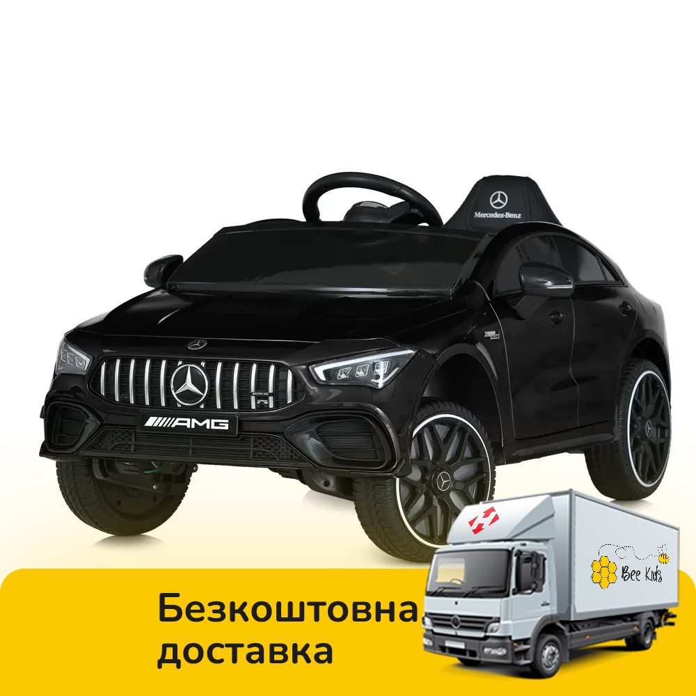 Електромобіль Mercedes дитячий (4 мотори по 25W, 12V10AH, MP3, USB, пульт 2,4G) Bambi M 5851EBLRS-2 Чорний, фото 1