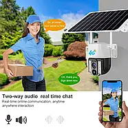 Вулична потрійна IP камера відеоспостереження VC3 5Мп Камера з віддаленим доступом і 4G, фото 2