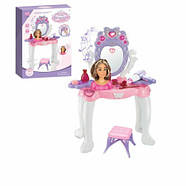 Дитяче трюмо для дівчинки (на батарейках, світло, звук, манекен для зачісок, фен, у коробці) YL70011, фото 2