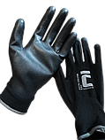 Перчатки Cerva Bunting Evolution black р.10 поліестерові з поліуретан покриттям, фото 3