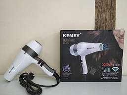 Фен для волосся Kemei KM-5813 з насадкою та іонізацією 3000 Вт